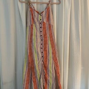 Band of Gypsies Orange and Purple Striped Dress